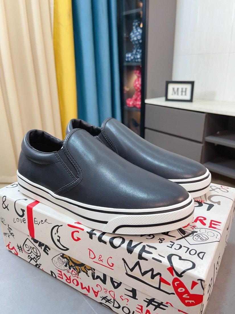 Dolce & Gabbana Striped Sole Slip-On Shoes — hero