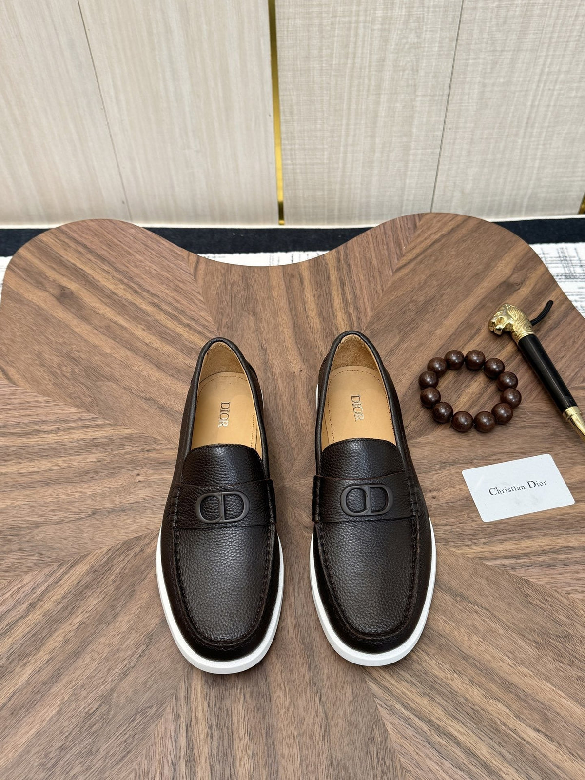 Dior Contrast-Sole Slip-On Loafers — hero