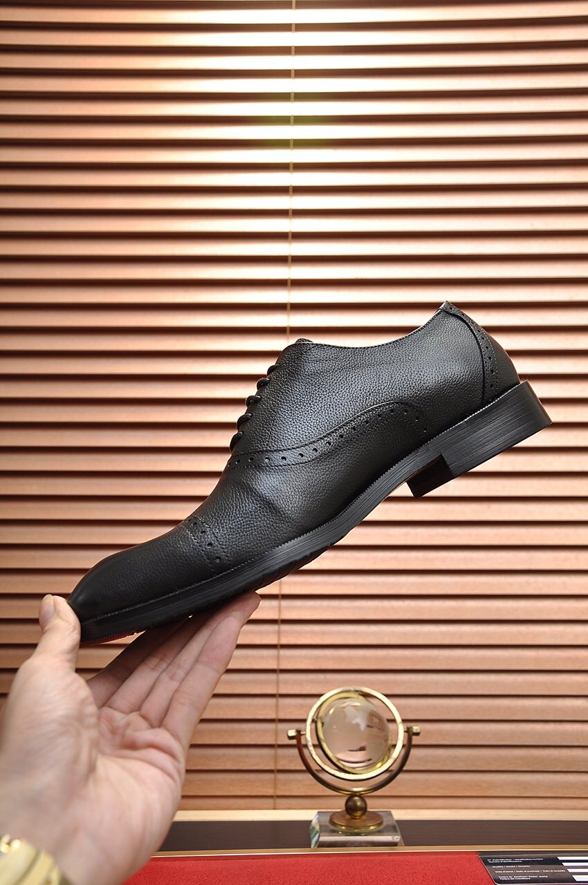 Hermès Perforated Leather Lace-Up Dress Shoes — side