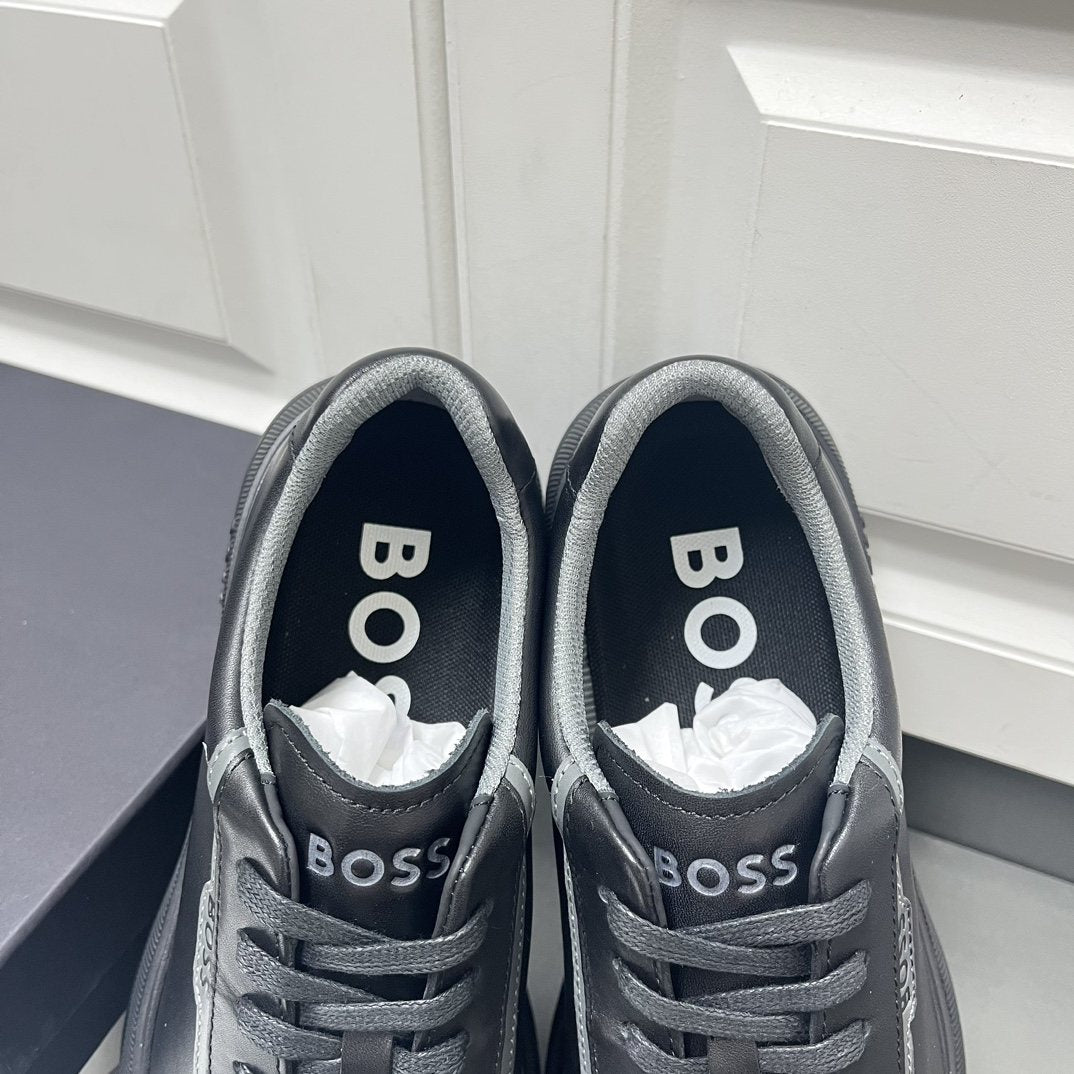 BOSS Black Low-Top Sneakers — side