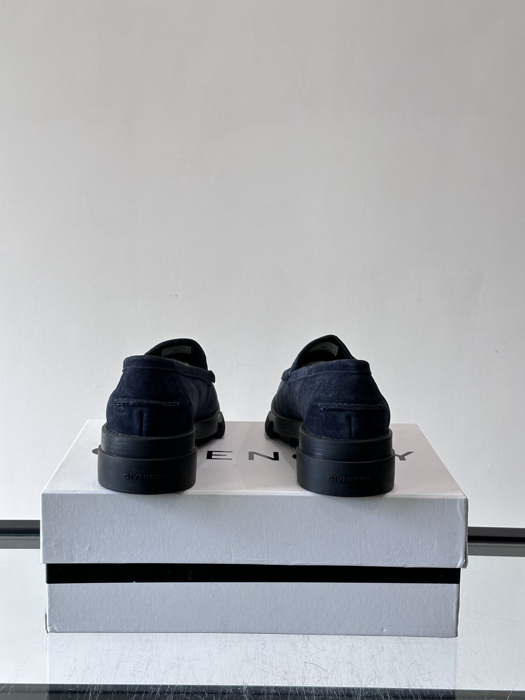 Givenchy Suede Lug-Sole Loafers — back