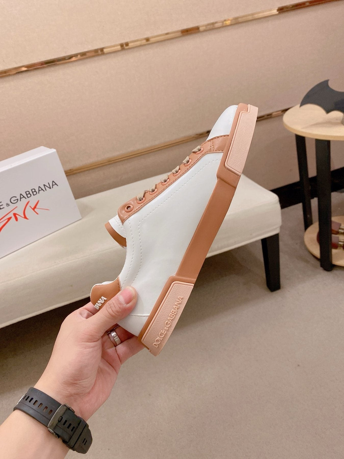 Dolce & Gabbana Low-Top Lace-Up Sneakers — side
