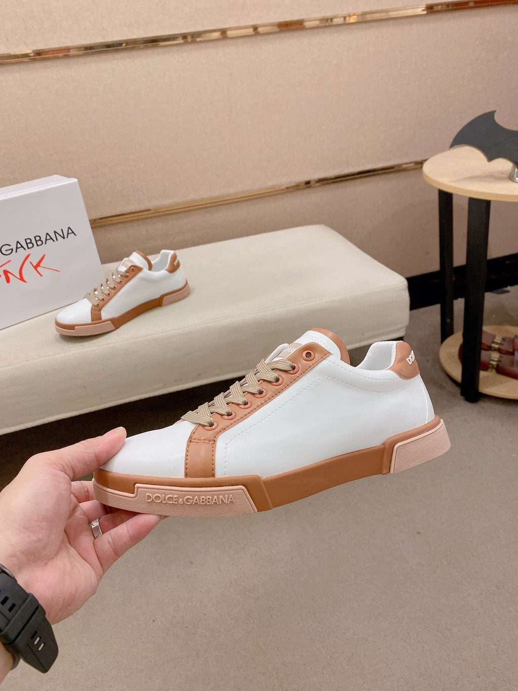 Dolce & Gabbana Low-Top Lace-Up Sneakers — side