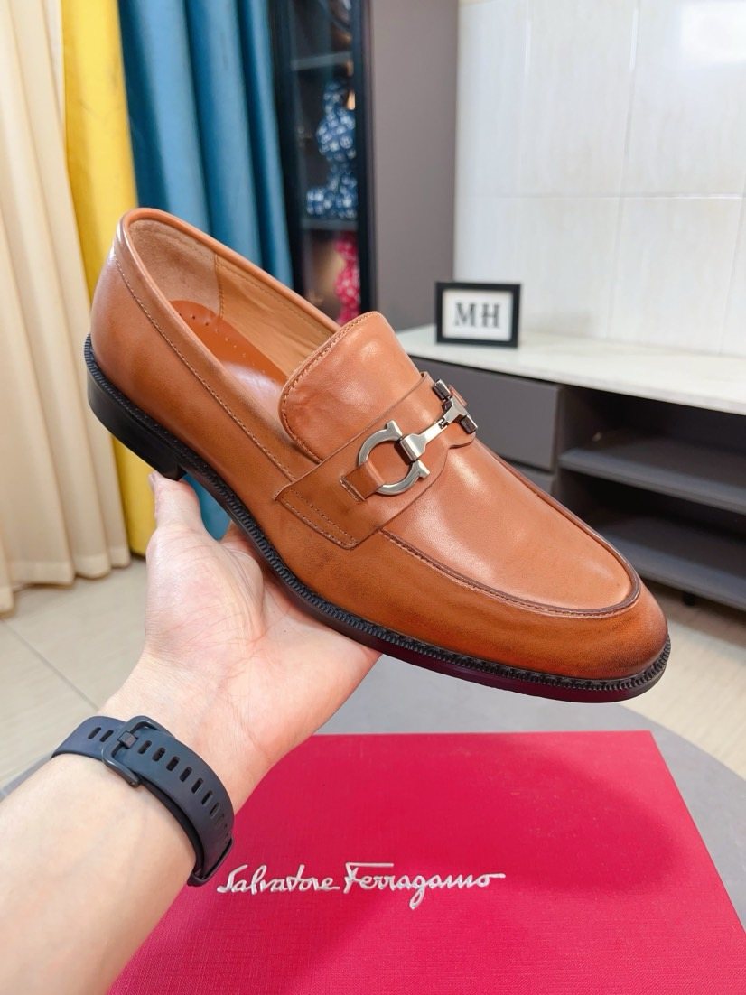Ferragamo Men's Bit Loafers — side