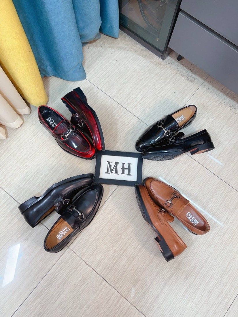 Ferragamo Men's Bit Loafers — side
