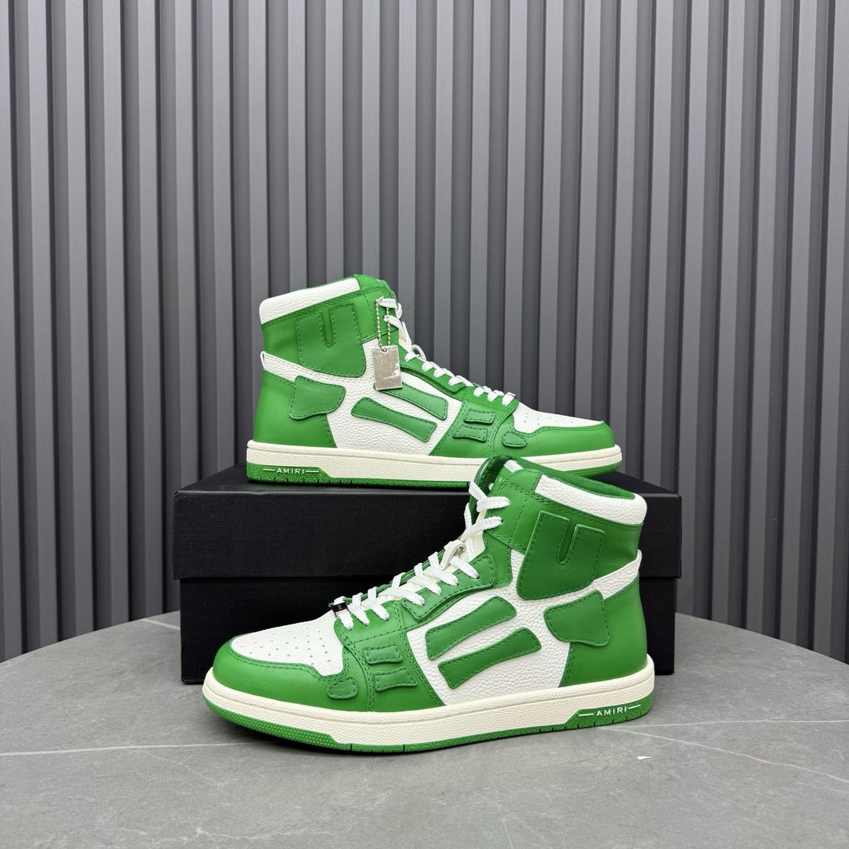 AMIRI Two-Tone High-Top Sneakers — side