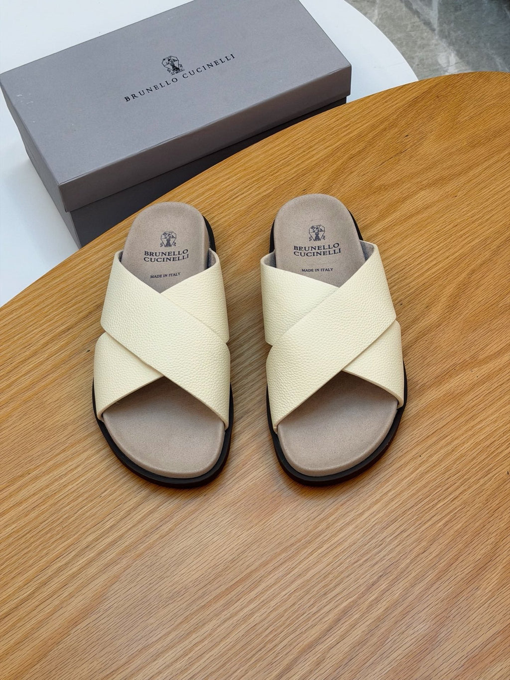 Brunello Cucinelli Crossover Slide Sandals — hero