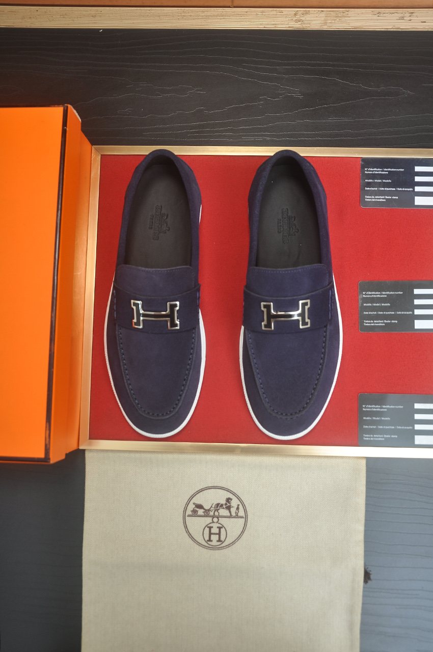 Hermès H-Hardware Slip-On Shoes — front