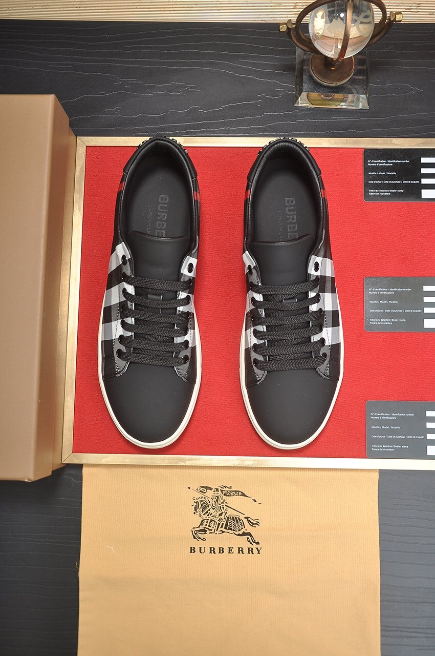 Burberry Black Check Sneakers — front
