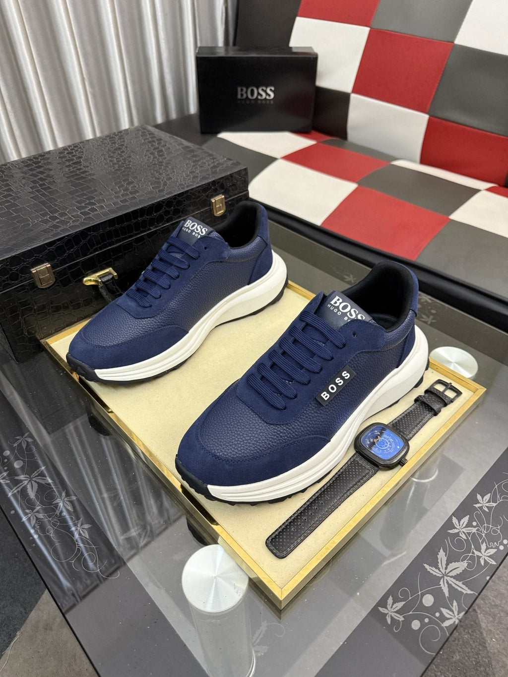 BOSS Panel Low-Top Sneakers — front