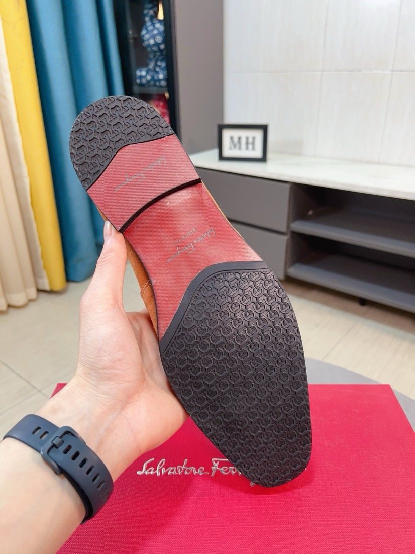 Ferragamo Blue Bit Loafers — detail