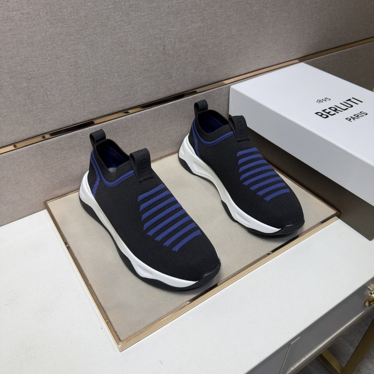 Berluti Ribbed Slip-On Sneakers — front