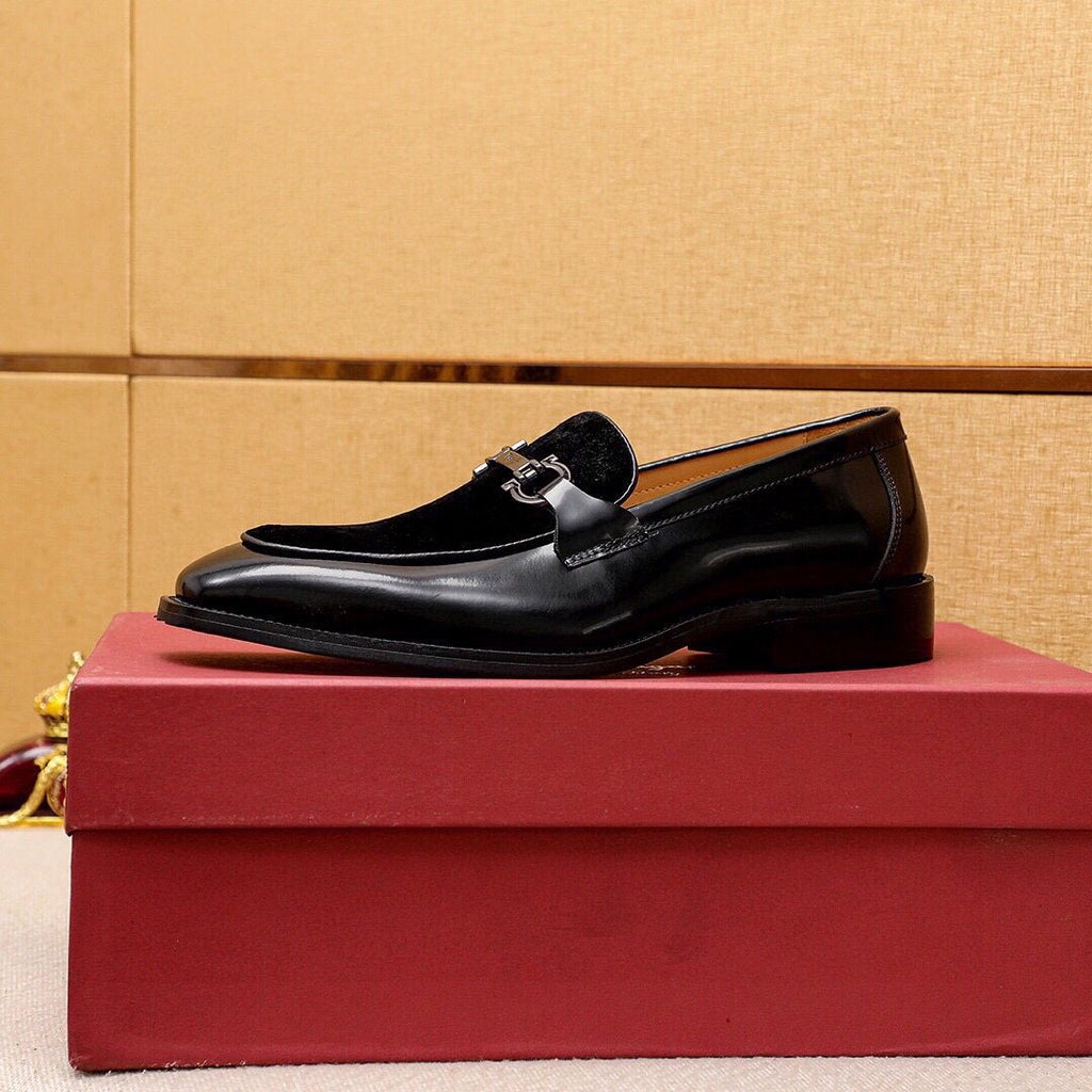 Ferragamo Silver-Hardware Bit Loafers — side