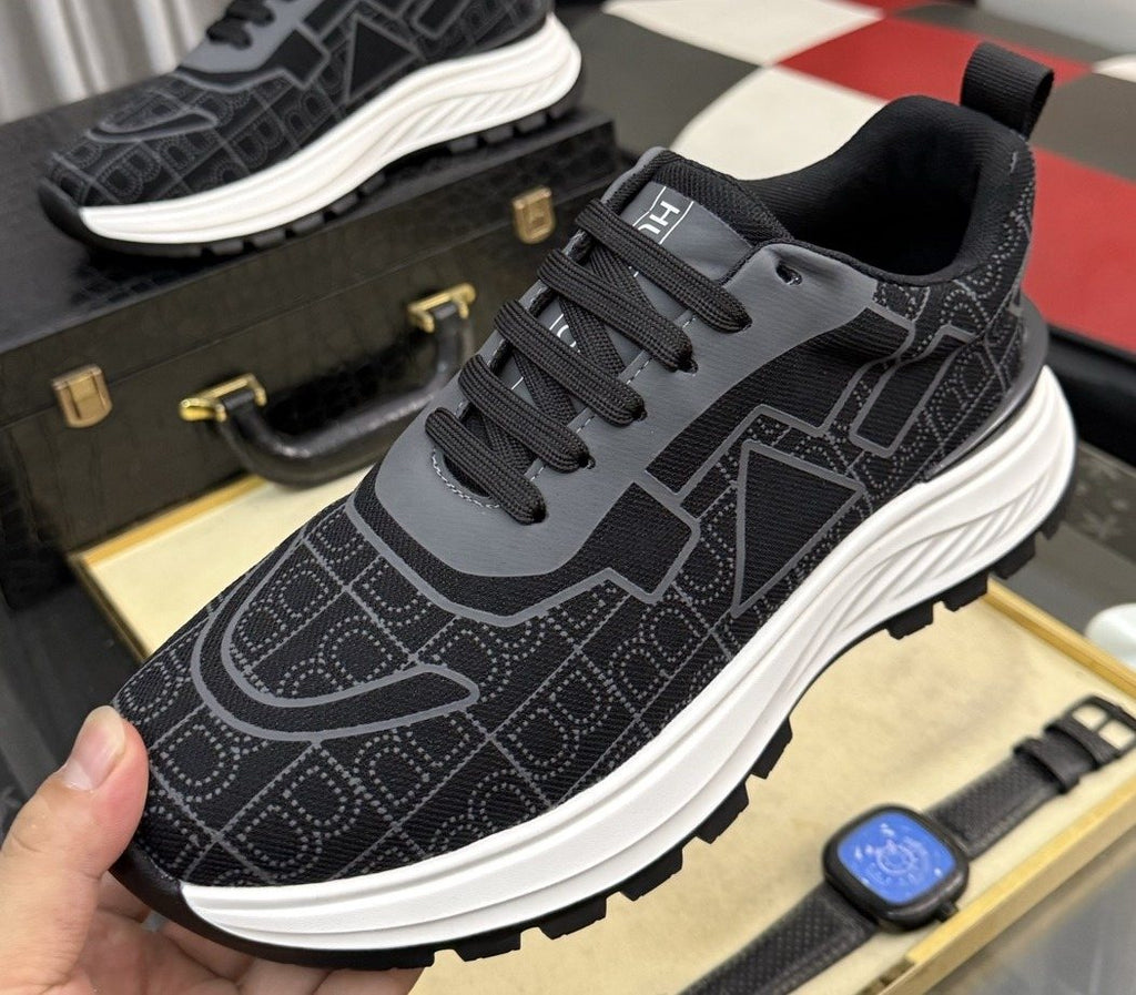 BOSS Patterned Low-Top Sneakers — front
