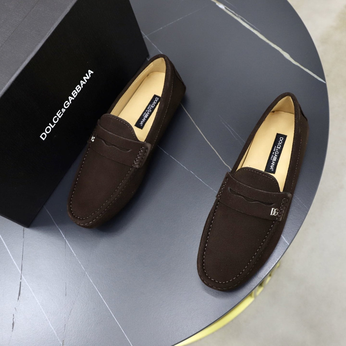 Dolce & Gabbana Moc-Toe Loafers — front