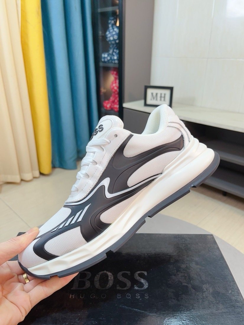 BOSS Mesh Panel Athletic Sneakers — model
