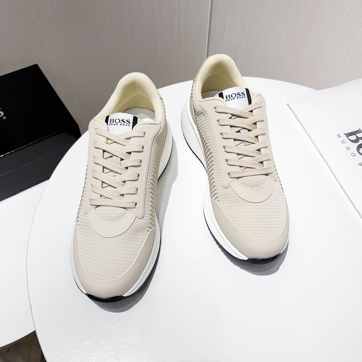 BOSS Knit Low-Top Sneakers — front