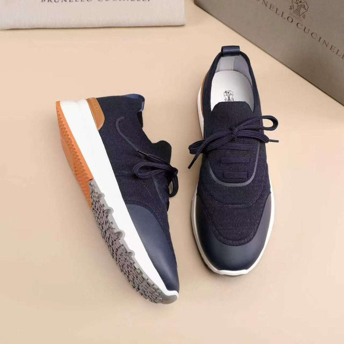 Brunello Cucinelli Panel Low-Top Sneakers — side