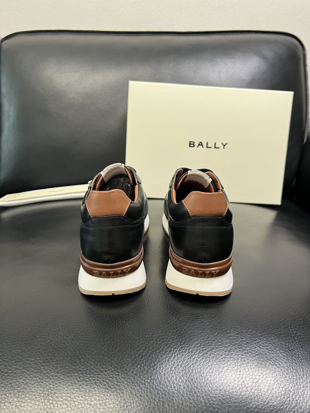 BALLY Black and Brown Low-Top Sneakers — back