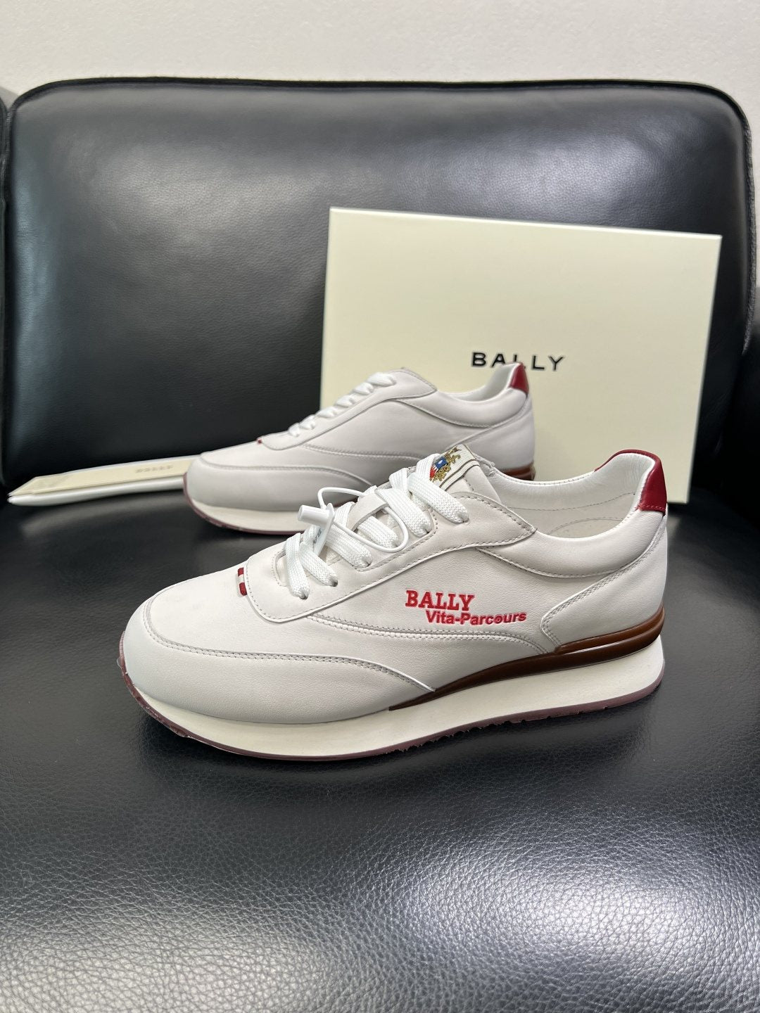 BALLY Black and Brown Low-Top Sneakers — side
