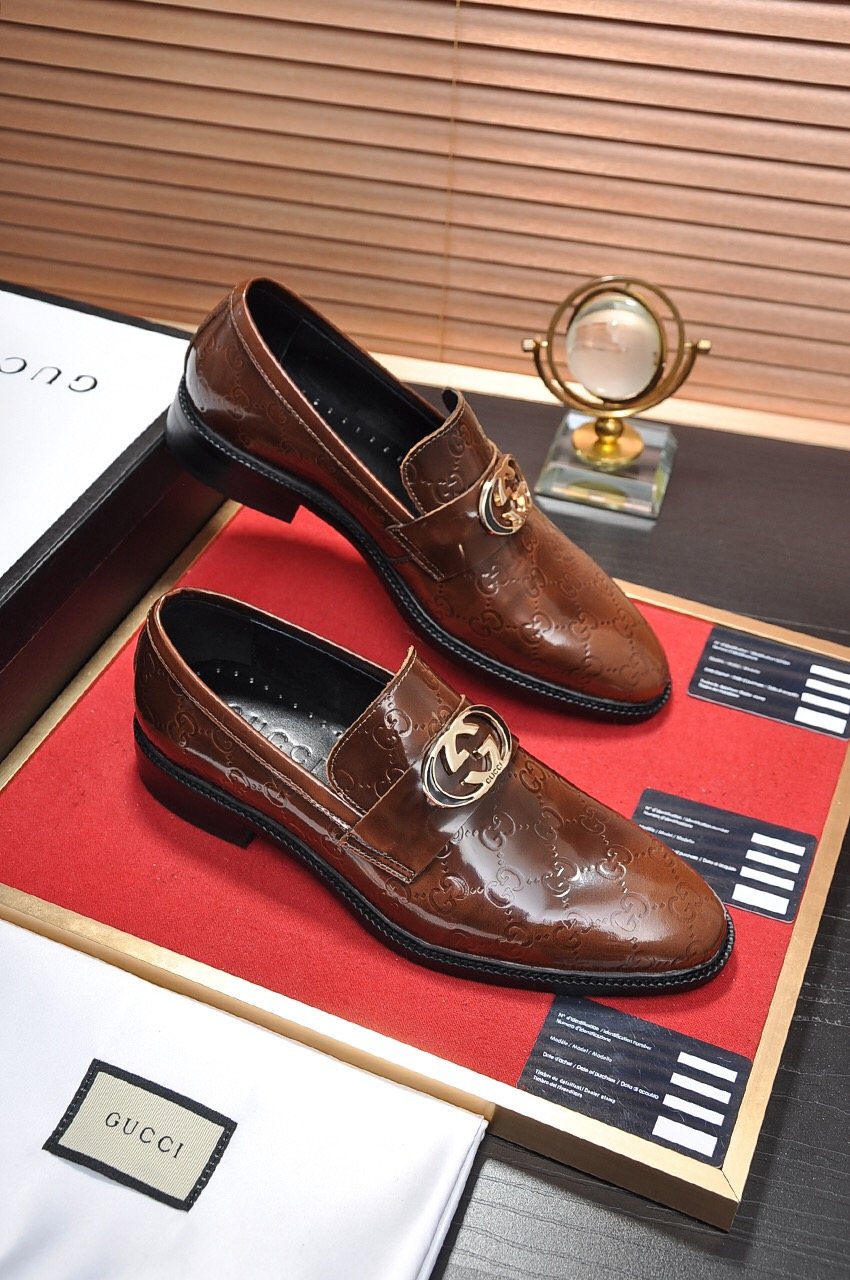 Gucci Buckle Loafers — side