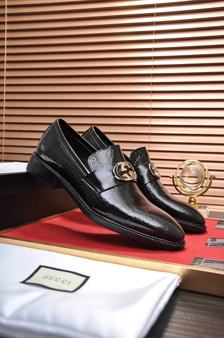Gucci Buckle Loafers — front