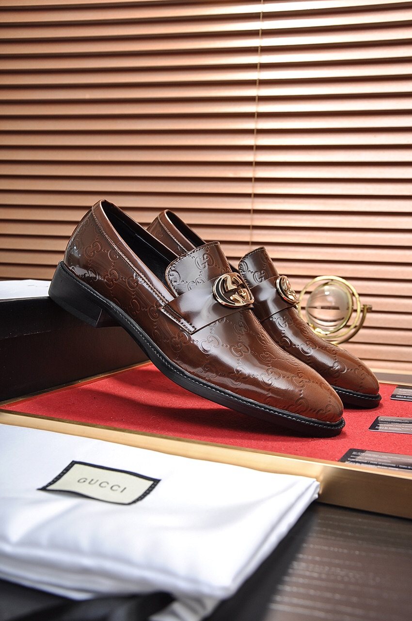 Gucci Buckle Loafers — front