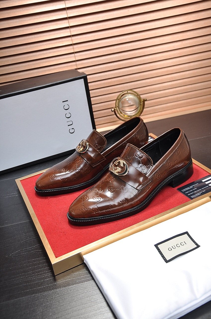 Gucci Buckle Loafers — front