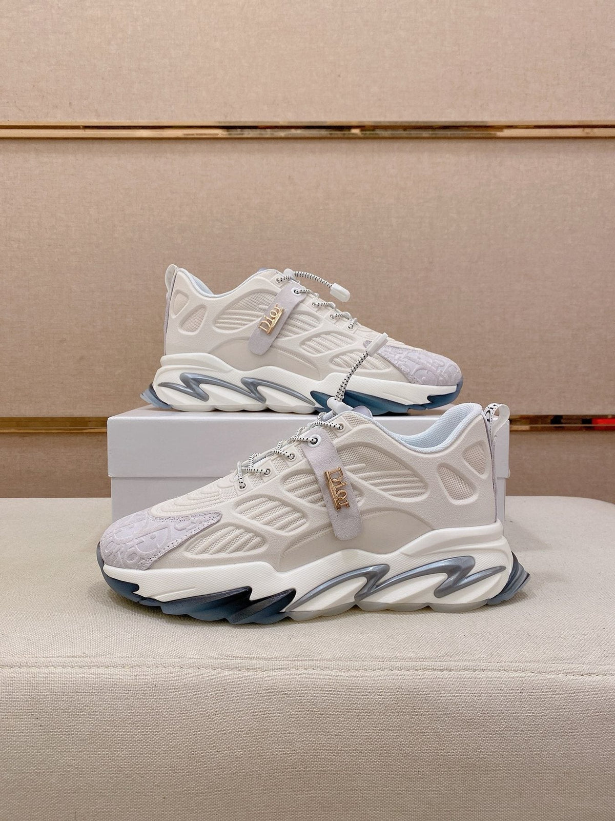 Dior Sculpted Sole Lace-Up Sneakers — front