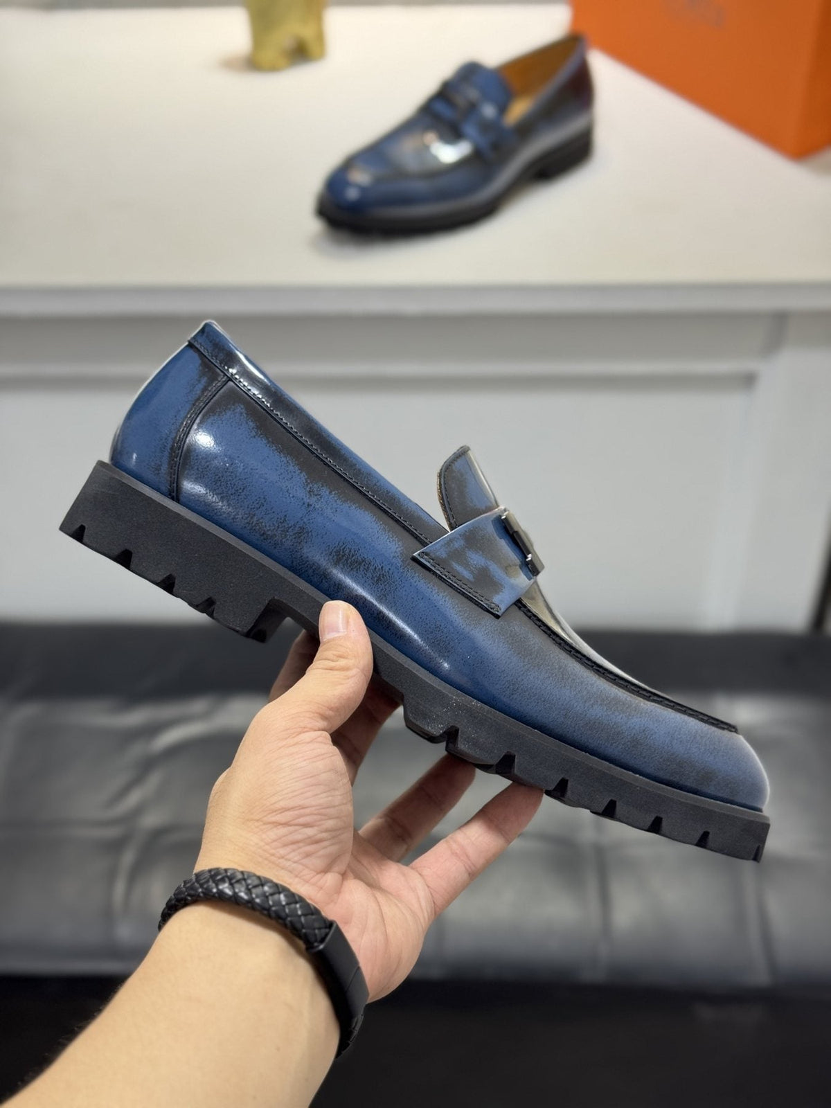 Hermès Lug Sole Loafers — side