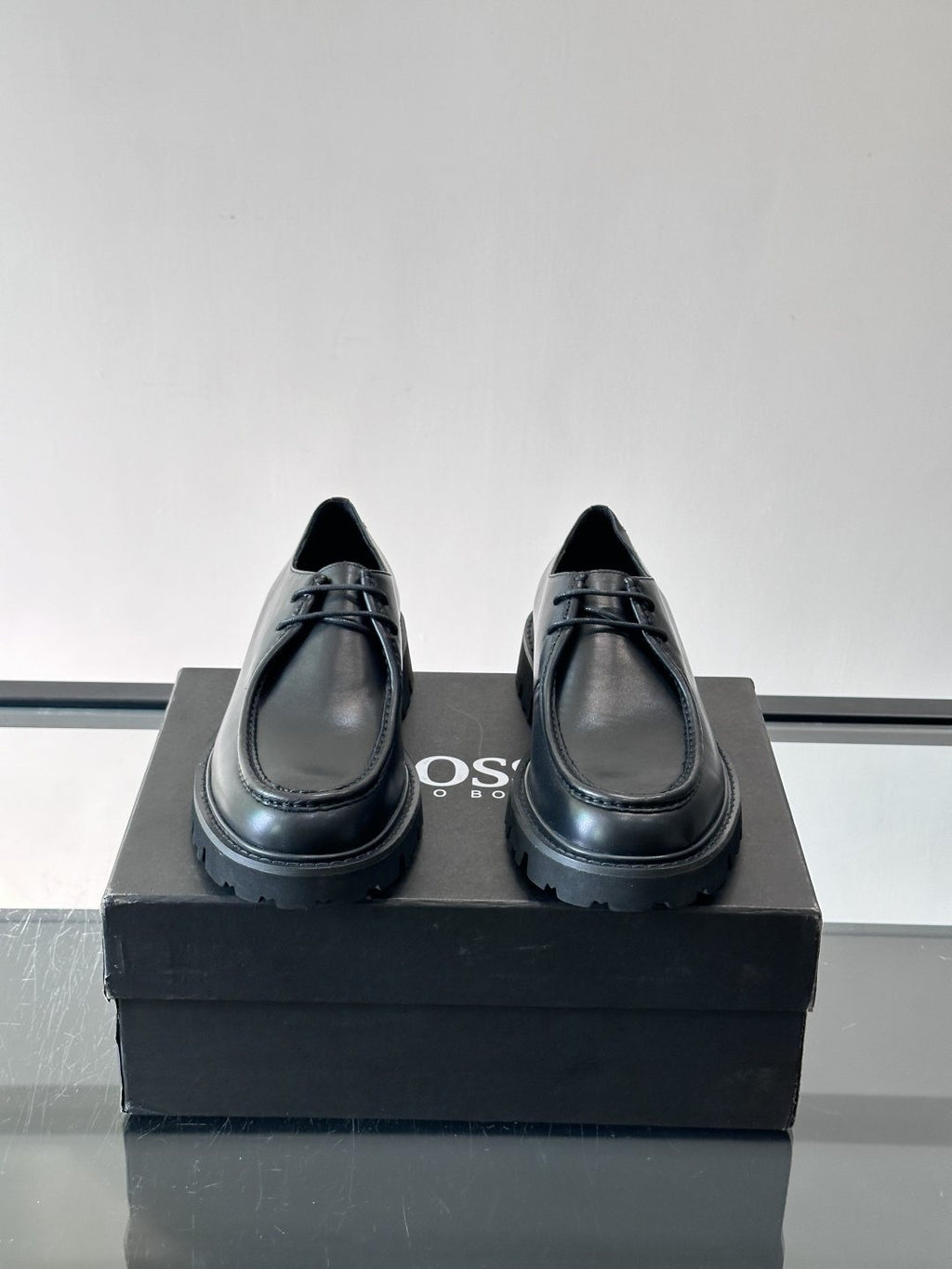 BOSS Suede Lug Sole Derby Shoes — front