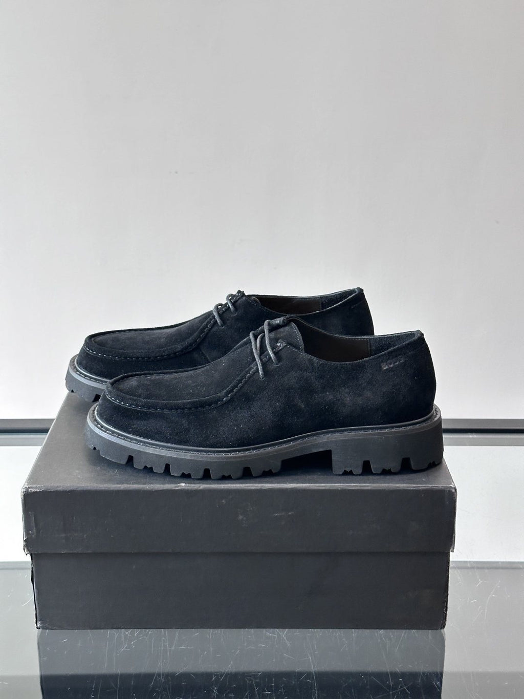 BOSS Suede Lug Sole Derby Shoes — front