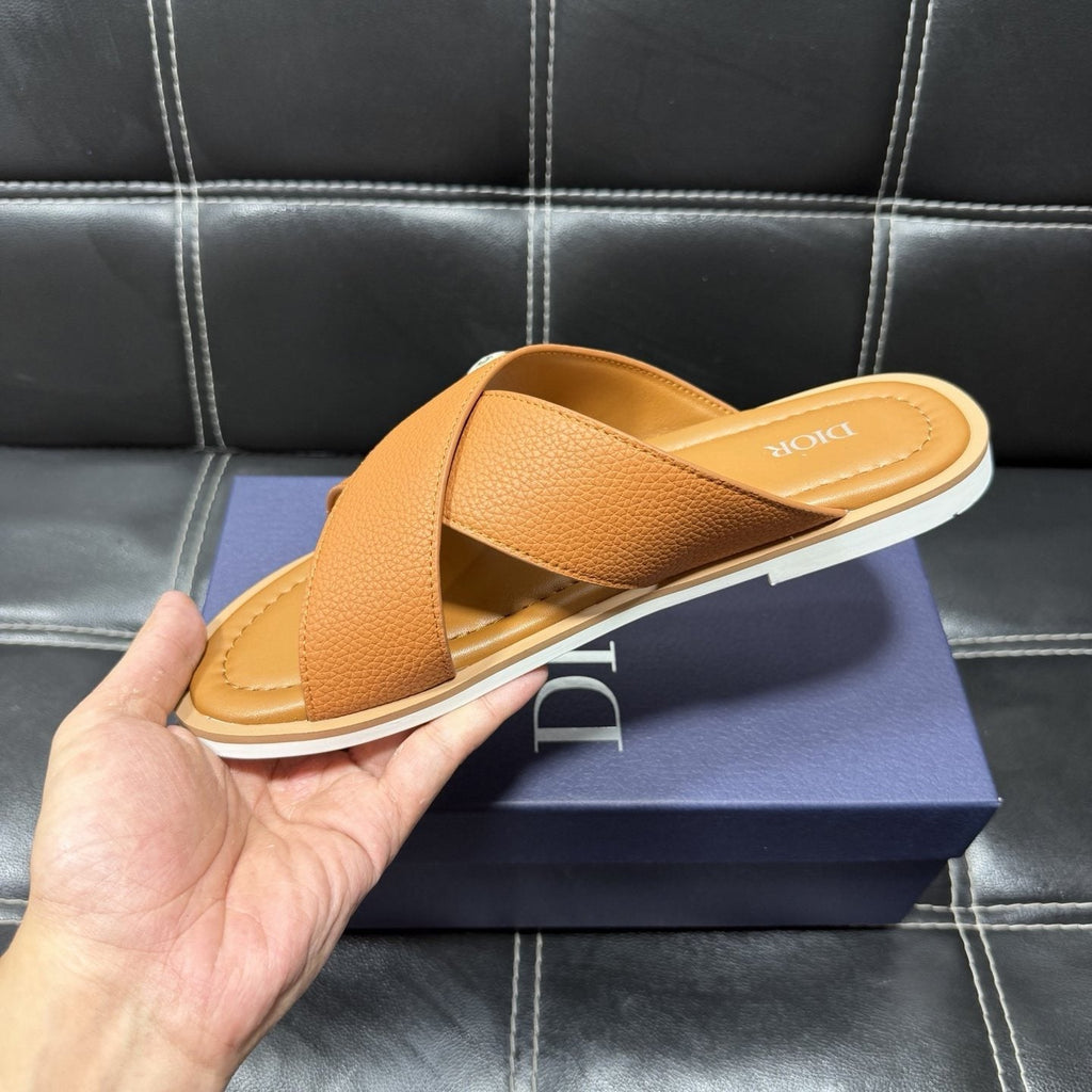 Dior Cross-Strap Slide Sandals — side