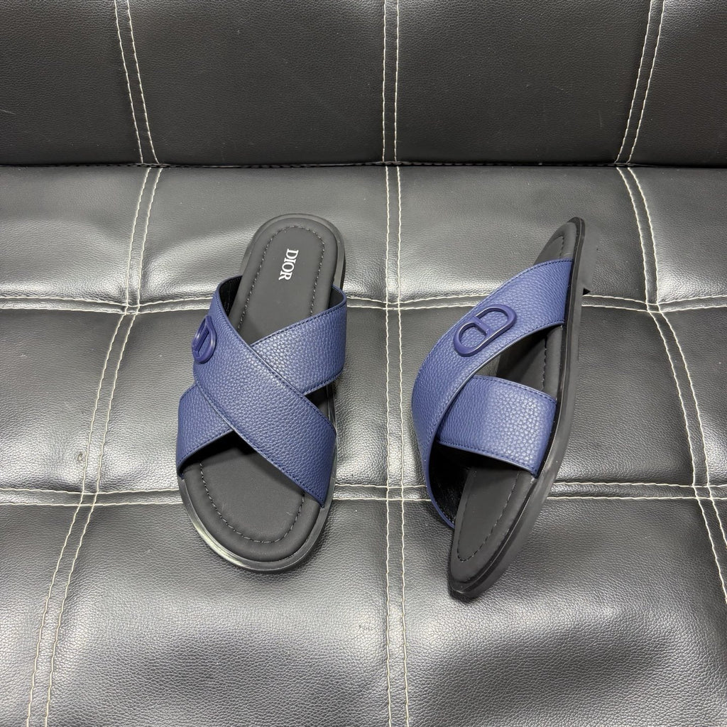 Dior Cross-Strap Slide Sandals — front