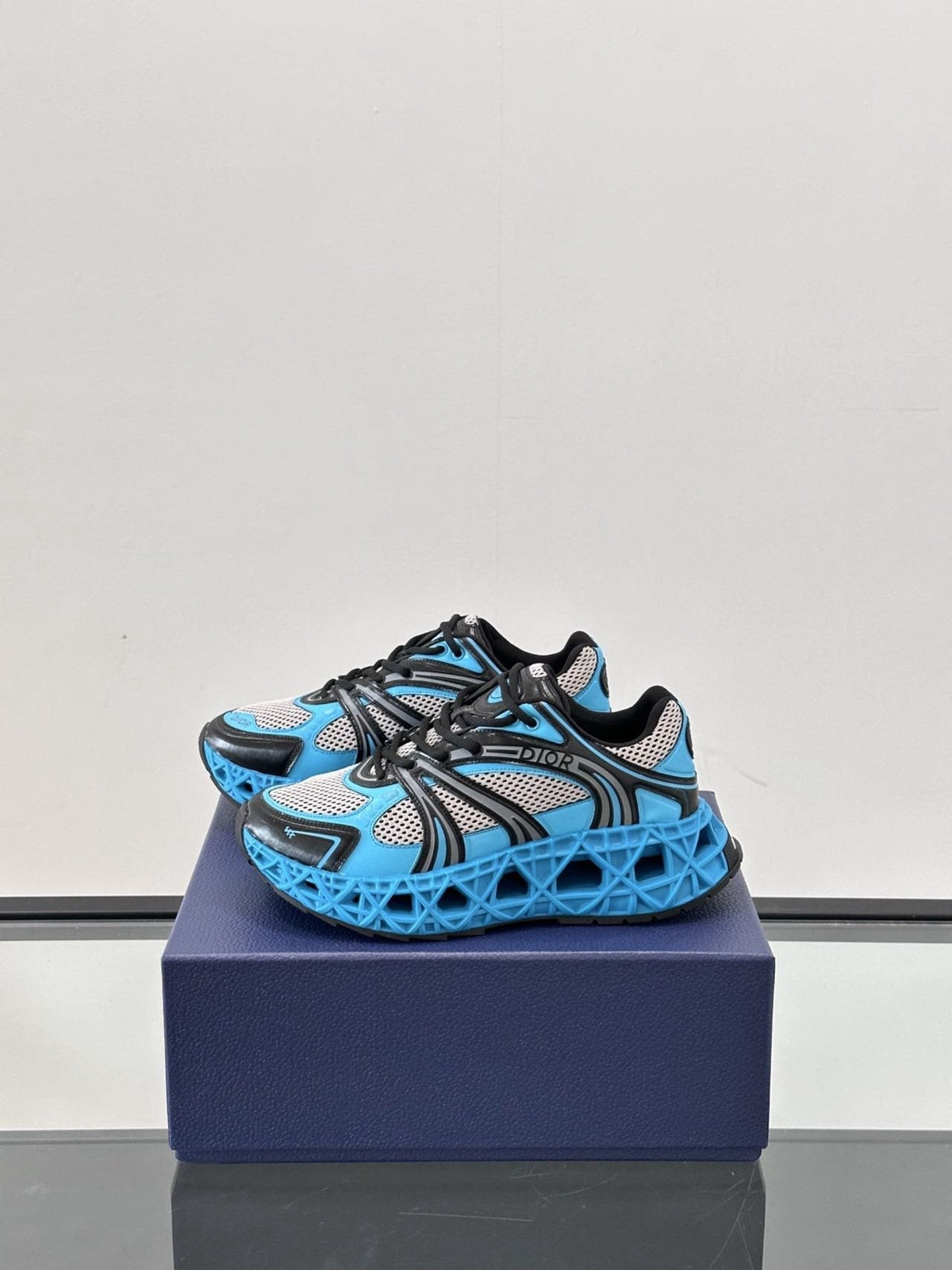 Dior B35 Black Turquoise Sneakers — hero