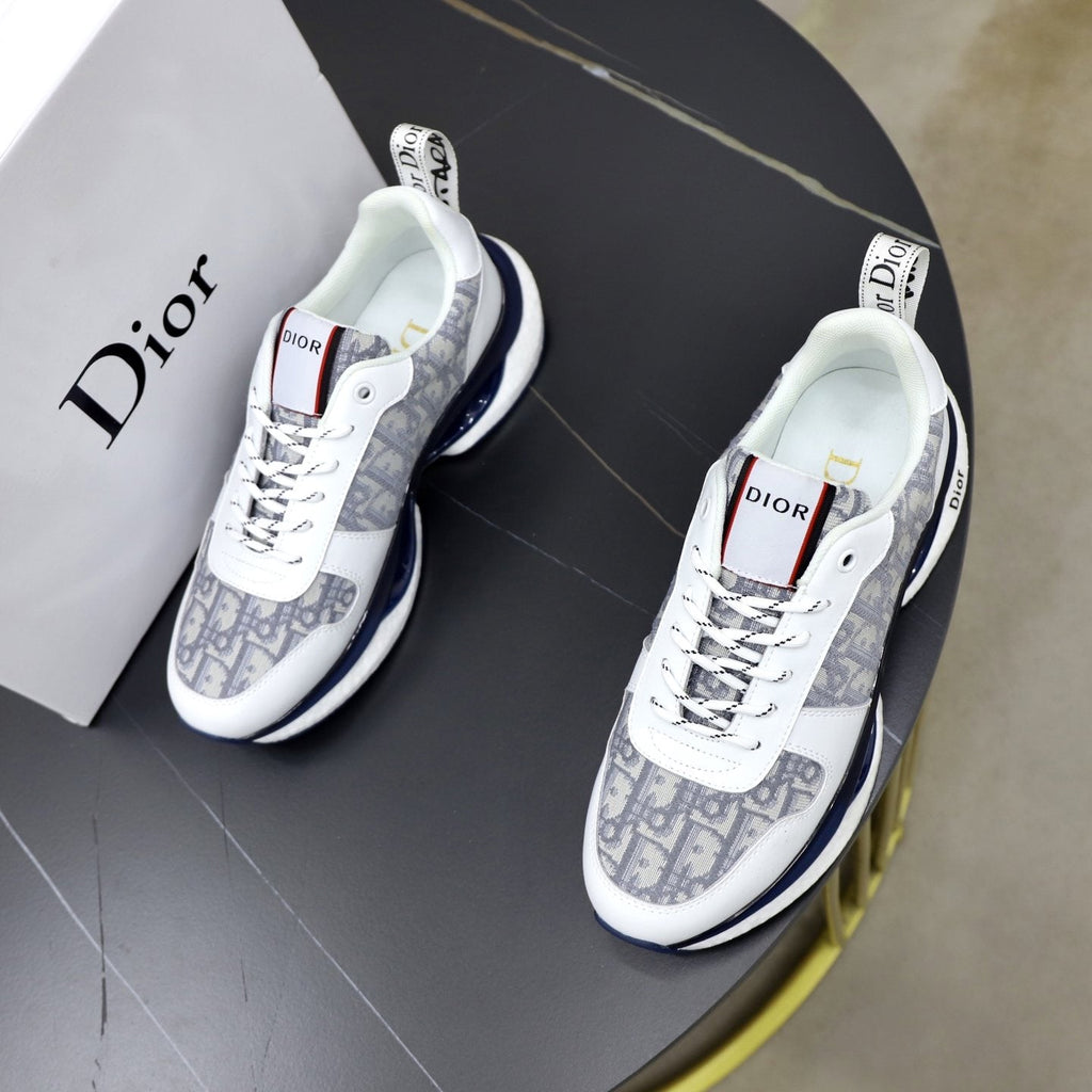 Dior Patterned Lace-Up Sneakers — front