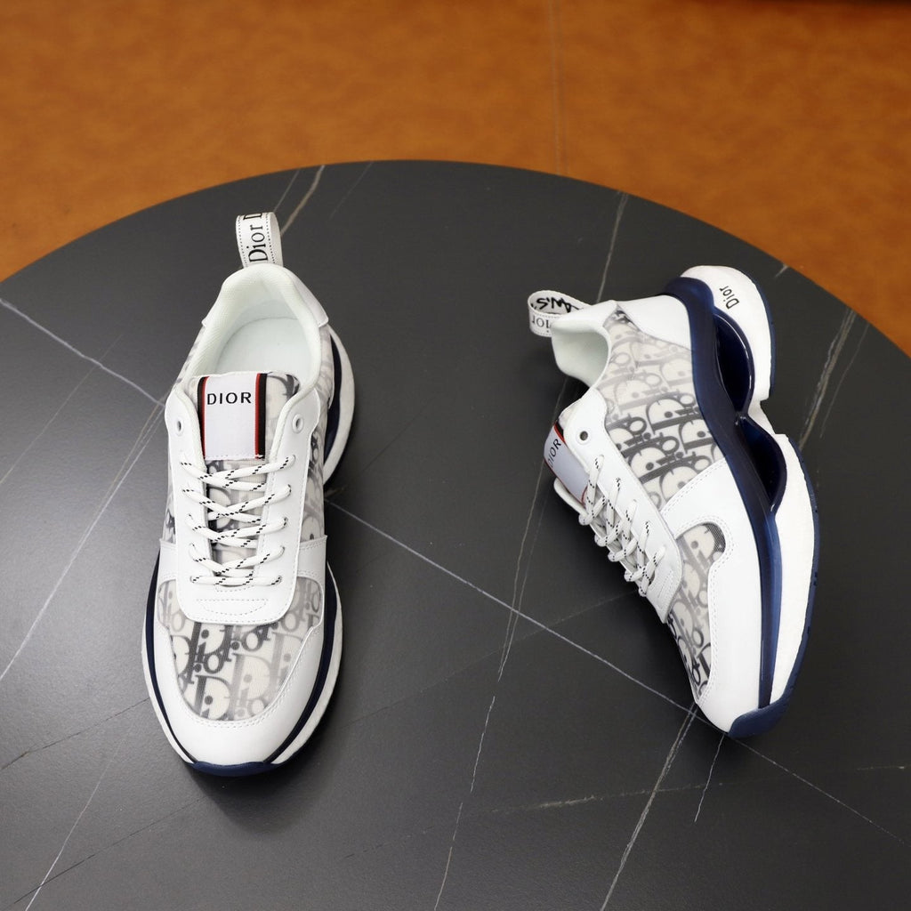 Dior Patterned Lace-Up Sneakers — front