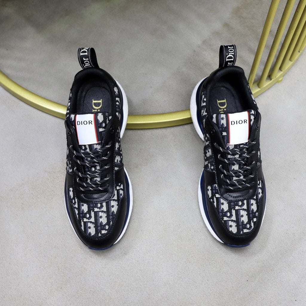 Dior Patterned Lace-Up Sneakers — hero