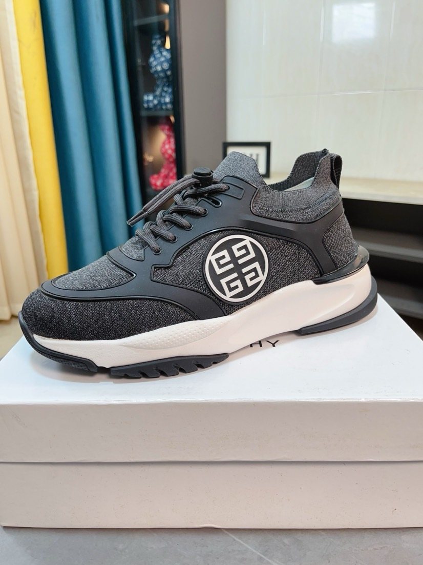 Givenchy Paneled Lace-Up Sneakers — side