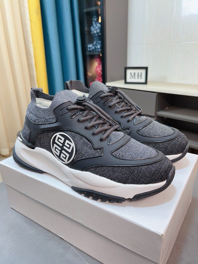 Givenchy Paneled Lace-Up Sneakers — hero