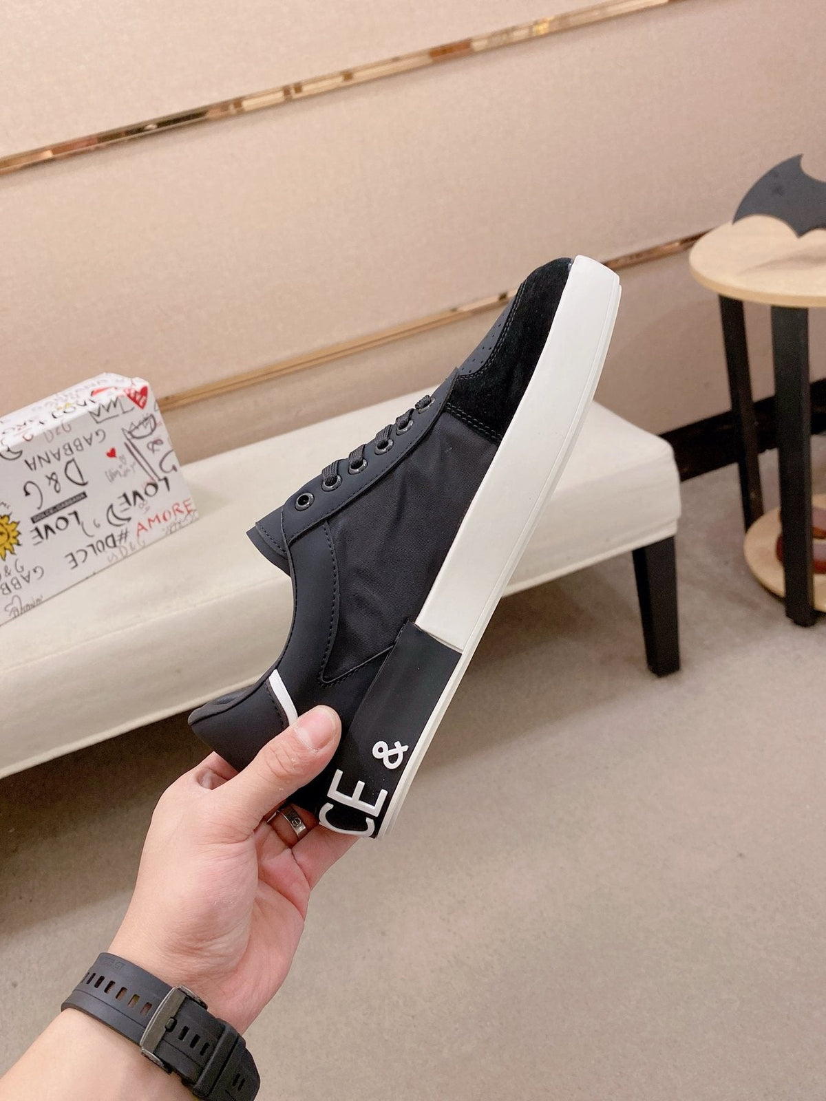 Dolce & Gabbana Contrast Low-Top Sneakers — back