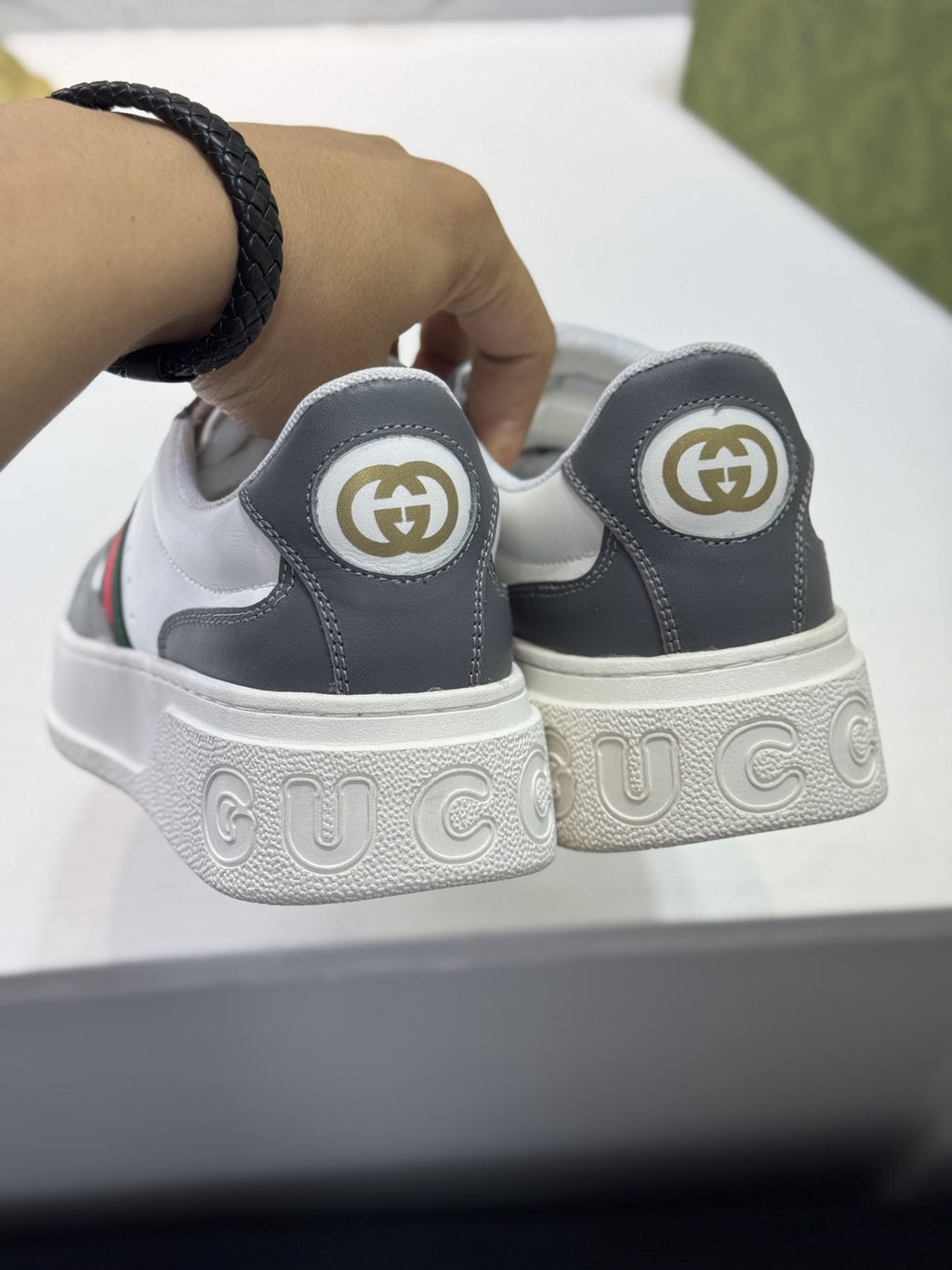 Gucci Web Stripe Low-Top Sneakers — back