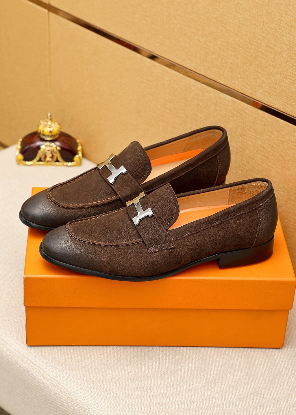 Hermès H-Hardware Loafers — front