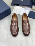 Dior Brown Buckle Loafers — hero