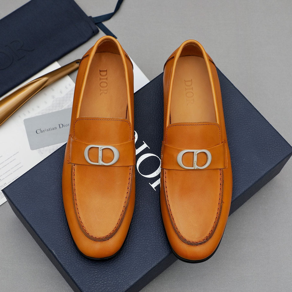 Dior Double-Ring Buckle Loafers — side