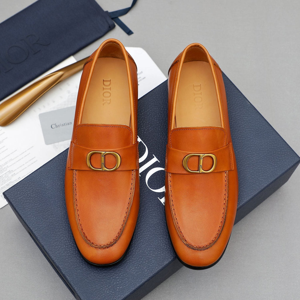 Dior Double-Ring Buckle Loafers — front