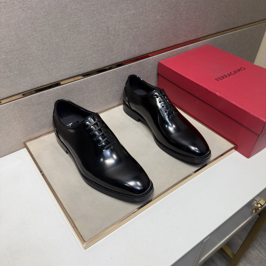 Ferragamo Men's Lace-Up Oxford Shoes — hero
