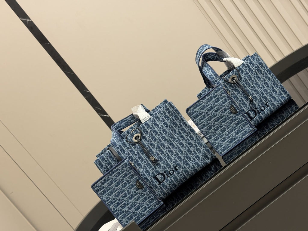 Dior Book Tote Blue Monogram Tote Bag — comparison