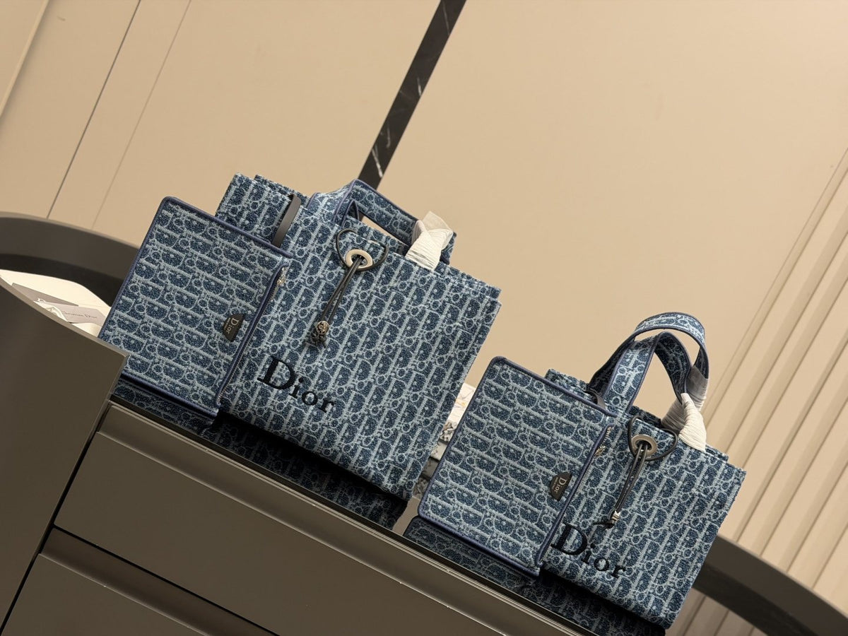 Dior Book Tote Blue Monogram Tote Bag — comparison