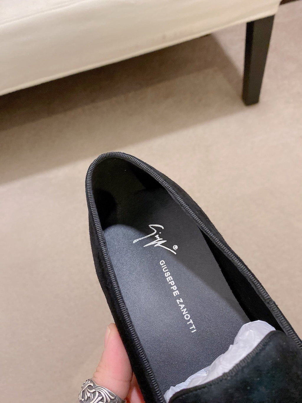 Giuseppe Zanotti Black Spider Loafers — detail